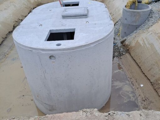 Cuve béton récupération d'eau réalisation d'AST Irrigation